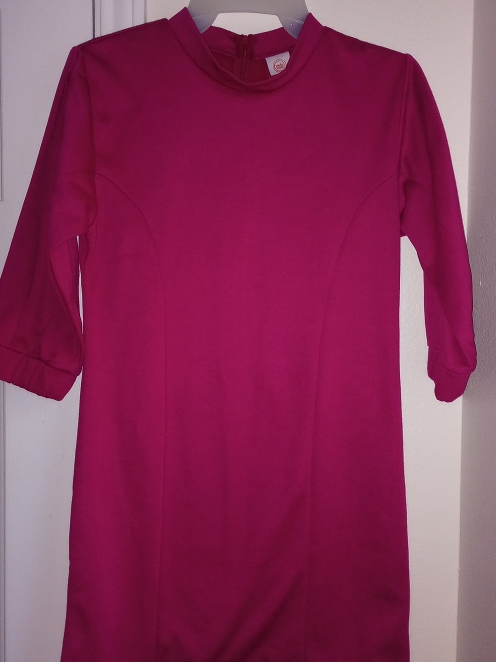 Wonder Nation Girls Pink Long Sleeves Dress Size L(10-12)